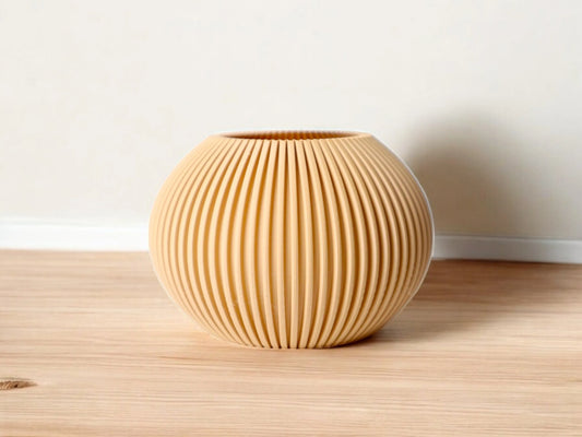 Pleated Round Vase