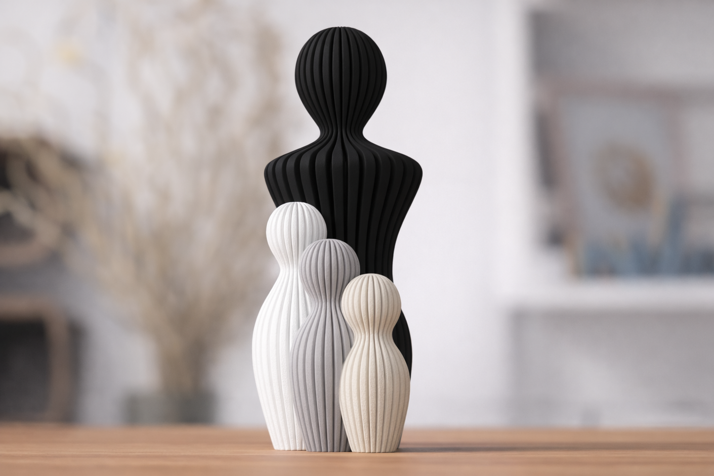 Fars Dag Skulptur med 3 barn
