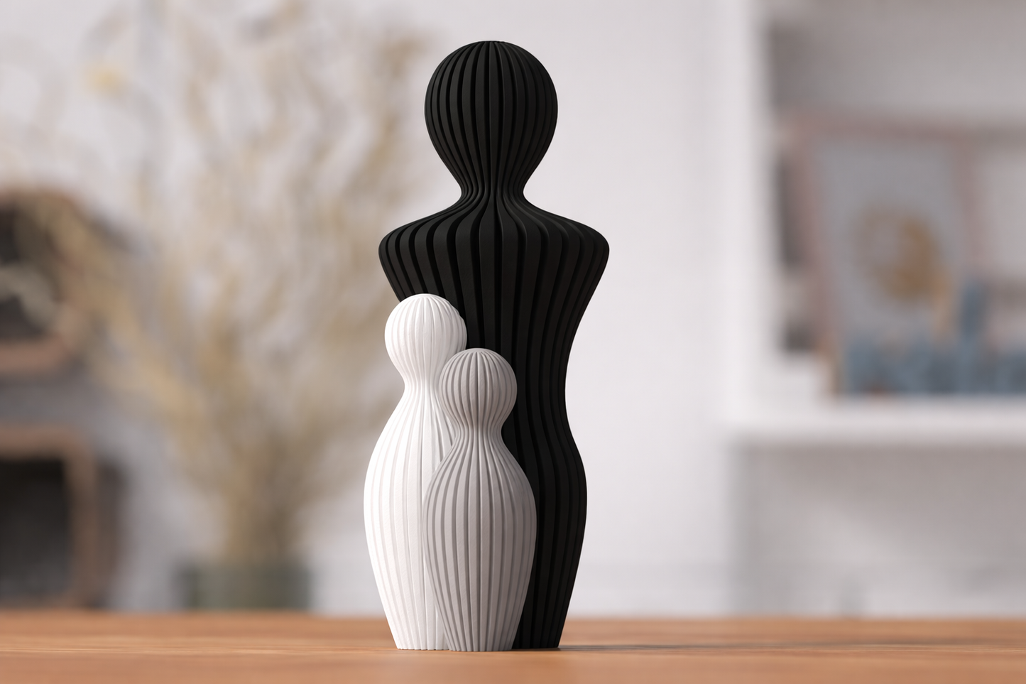 Fars Dag Skulptur med 2 barn