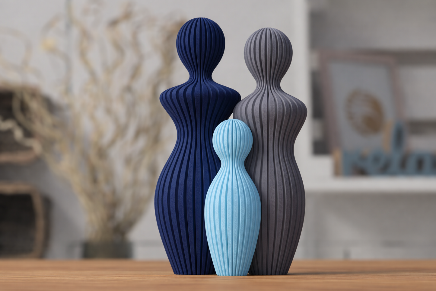 Familie Skulptur med 1 barn
