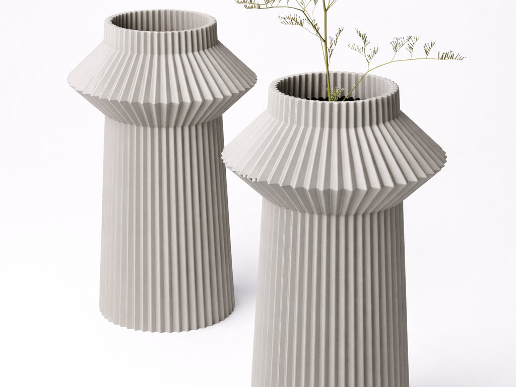 Pleated Vase Curved