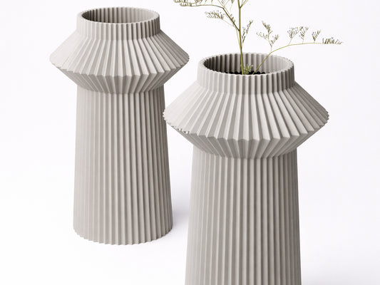 Pleated Vase Curved