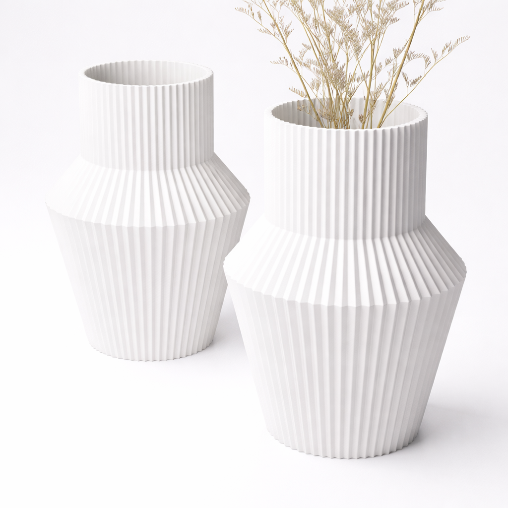 Pleated Vase Tapered