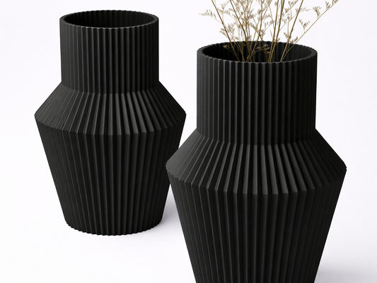 Pleated Vase Tapered