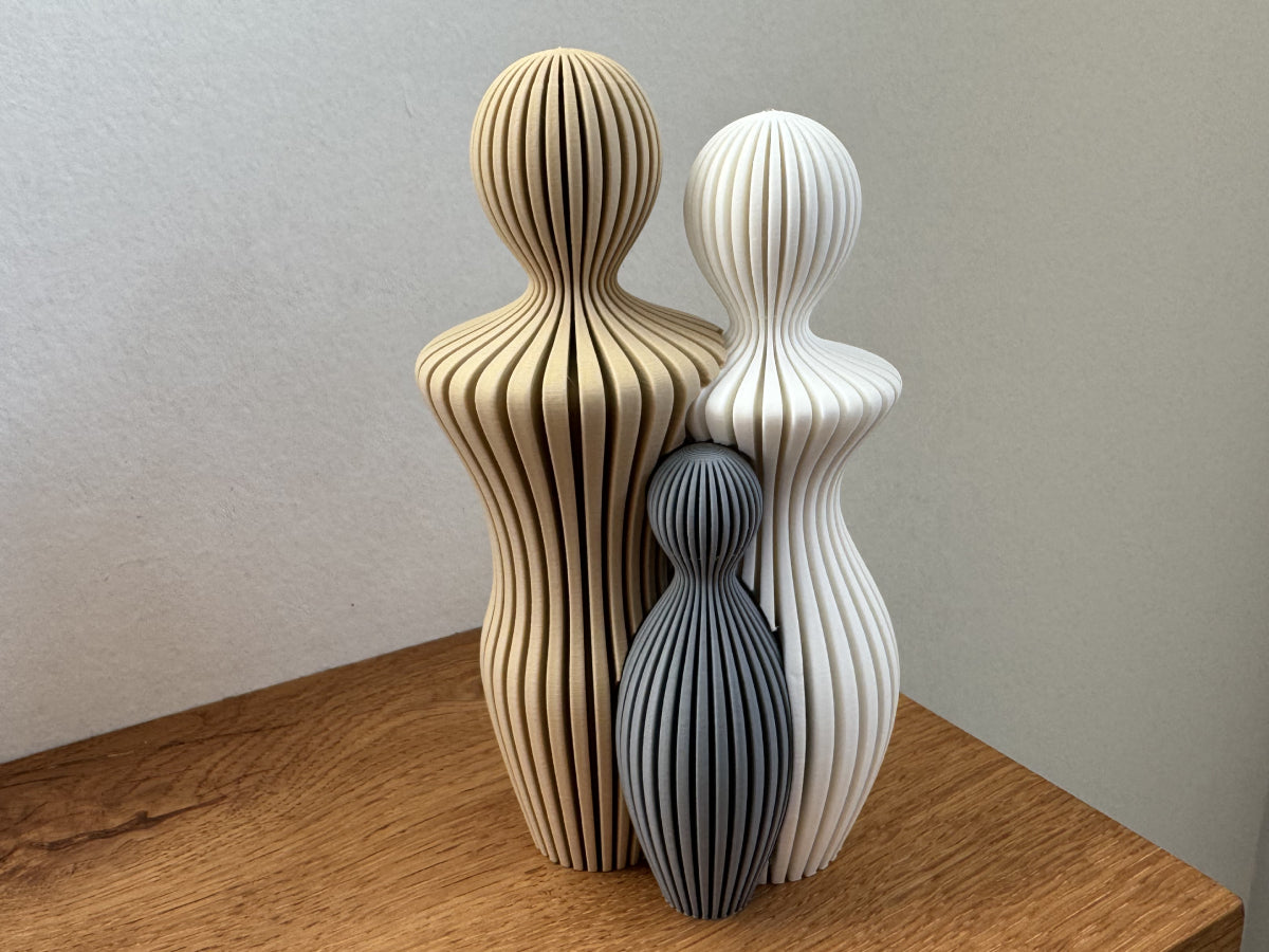 Familie Skulptur med 1 barn