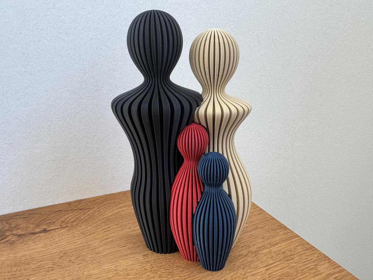 Familie Skulptur med 2 barn