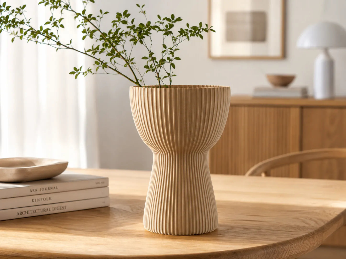 Ribbed Cup Vase