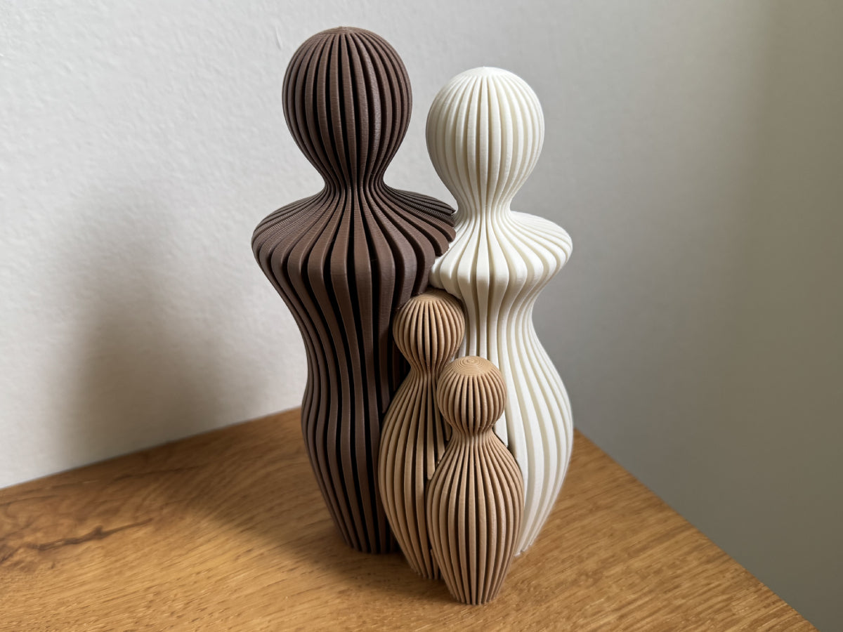 Familie Skulptur med 2 barn
