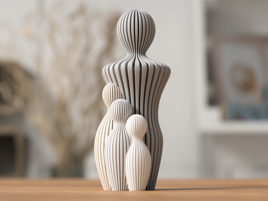 Fars Dag Skulptur med 3 barn