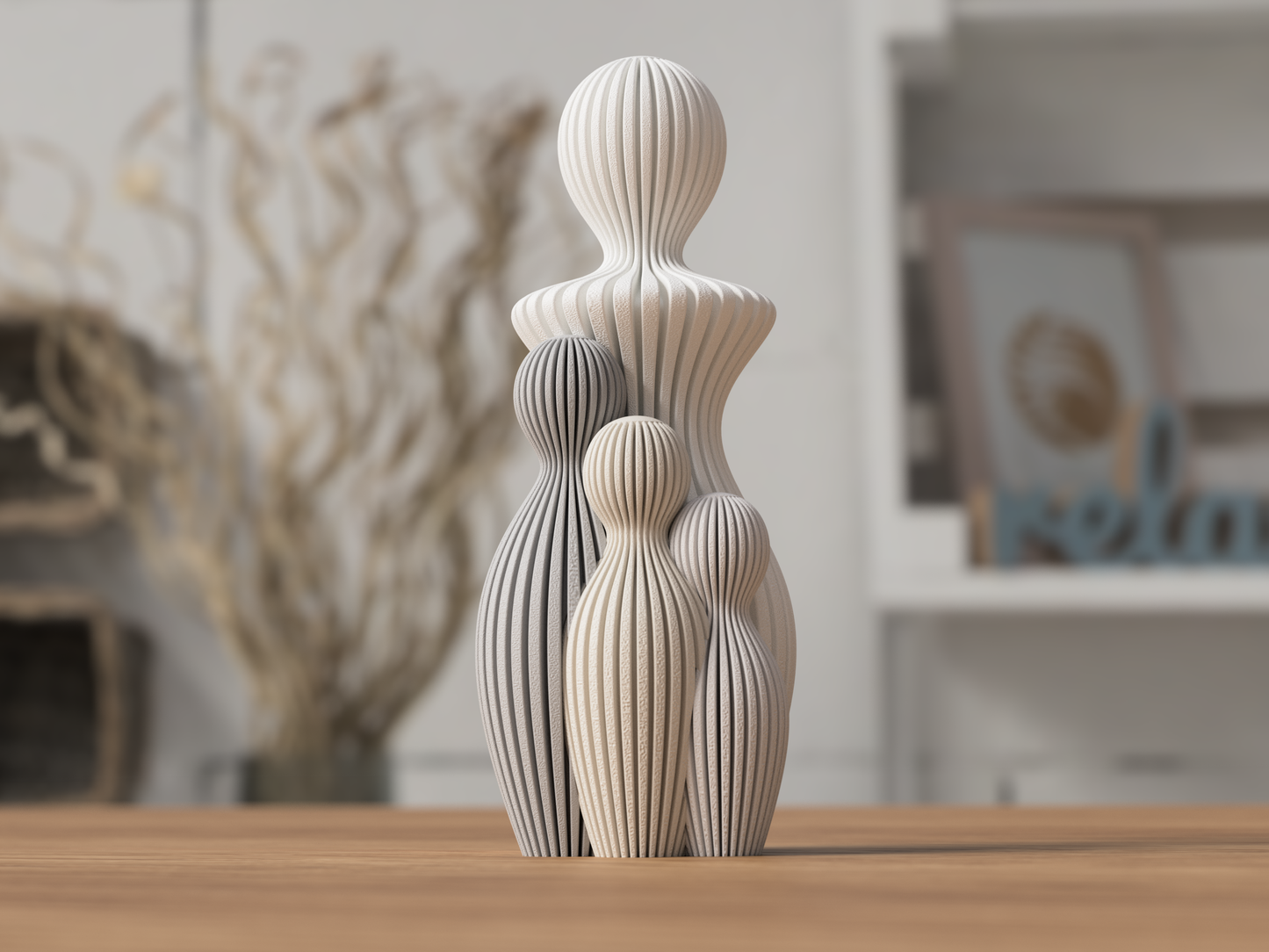 Mors Dag Skulptur med 3 børn